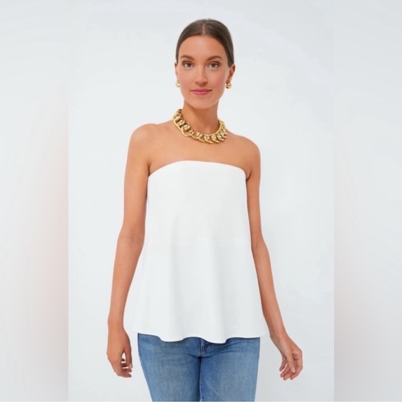 Tuckernuck Tops - Tuckernuck Strapless Ivory Crepe Marin Top Size S